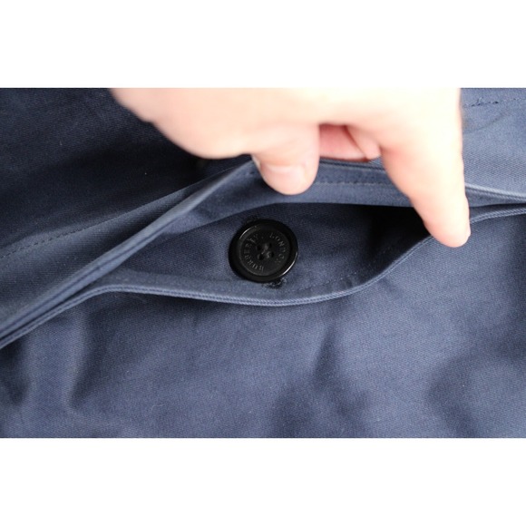 Burberry London Women Coat Carmen Trench Coat Size 12R Plaid Lining USA Navy - Picture 9 of 10